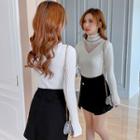 Lace High-neck Knit Sweater