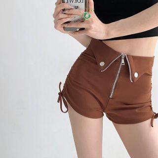 Waist-details Drawstring-side Hot Shorts