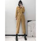 Corduroy Overall With Sash