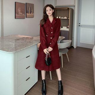 Buttoned Coat Dress