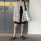 Heart Printed Long-sleeve Blouse