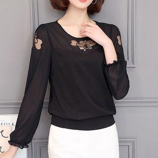 Embroidery Chiffon Top