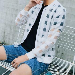 Zipper Check See-through Light Jacket