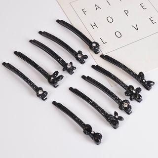 Set Of 4 / 6 / 10: Rhinestone Hair Clip (various Designs)