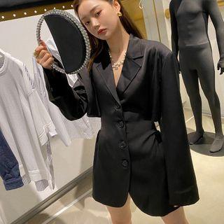 Single-breasted Open Back Blazer