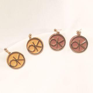 Lettering Metal Dangle Earring