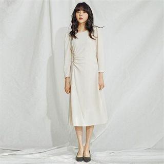 Slit-side Asymmetric-hem Vest With Belt