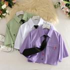 Polo Collar Short-sleeved Shirt