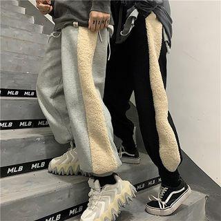 Fleece Panel Jogger Pants