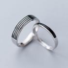 Couple Matching 925 Sterling Silver Open Ring Ring - One Size