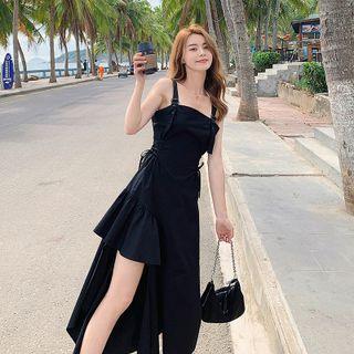 Asymmetrical Spaghetti-strap Dress