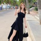 Asymmetrical Spaghetti-strap Dress
