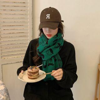 Cartoon Jacquard Knit Scarf