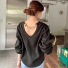 Cutaway-back Chain-trim Top