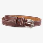 Faux Leather Belt Wine Red - One Size