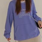 Printed Drawstring Oversize Pullover