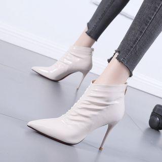 Patent High Heel Ankle Boots