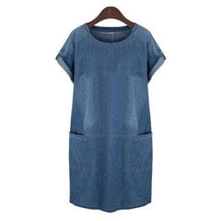 Denim Short-sleeve Dress