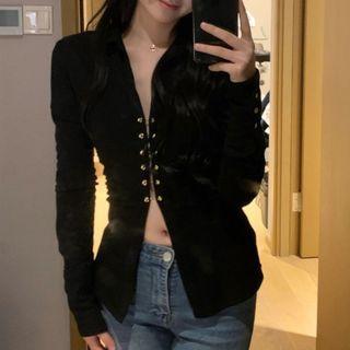 Metal-accent Cardigan