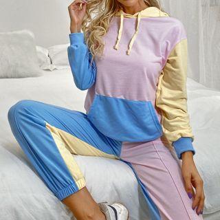 Set: Color Block Hoodie + Pants