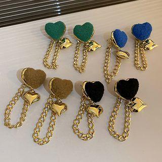 Heart Chain Drop Earring