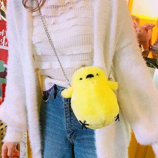 Chain Strap Furry Chicken Crossbody Bag