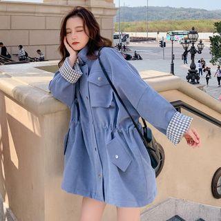 Plaid Lined Button Jacket