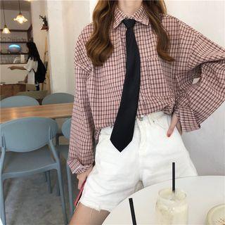 Set: Plaid Shirt + Tie