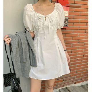 Rushed Monotone A-line Dress