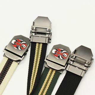 Chinese Opera Mask Buckled Canvas Belt