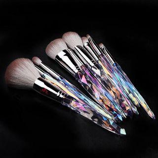 Set Of 9: Diamond Cut Handle Makeup Brush As Shown In Figure - One Size