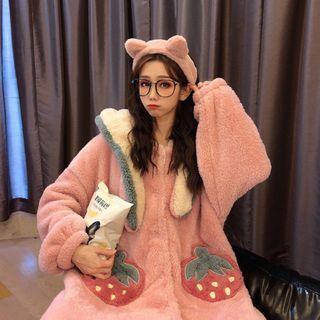Strawberry Fleece Hooded Jacket