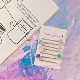 Acrylic Star Hair Pin Set Of 7 - As Shown In Figure - One Size
