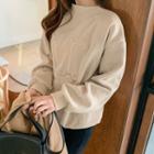 M Embroidered Fleece-lined Pullover