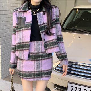 Plaid Cropped Jacket / Plaid Mini Skirt (various Designs)