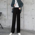 High-waist Cropped Straight-leg Dress Pants