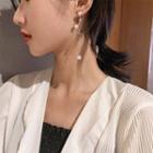 Faux Pearl Dangle Earring 1 Pair - Silver Needle - Faux Pearl Earrings - One Size