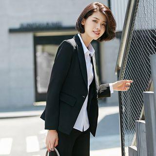 Set: Plain Blazer + Dress Pants + Pencil Skirt + Shirt