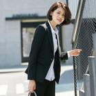 Set: Plain Blazer + Dress Pants + Pencil Skirt + Shirt