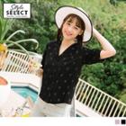 Short-sleeve Cactus Print Shirt