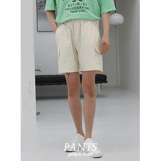 Colored Drawstring Cargo Shorts