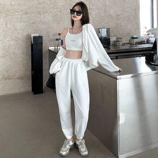 Spaghetti Strap Top / Zip Hoodie / Sweatpants