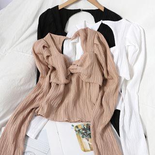 Bow Cutout-back Crop Top