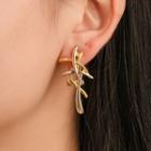 Alloy Cross Earring 1 Pair - 1457 - 01 - As Shown In Figure -