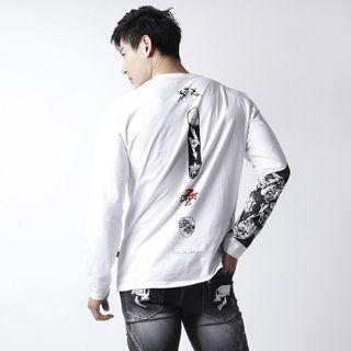 Cross Print Cotton T-shirt