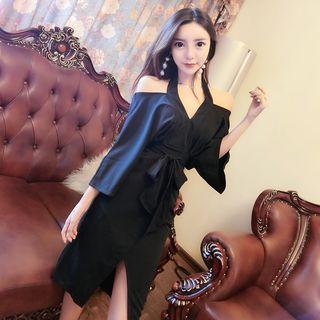 Off Shoulder Tie-waist Dress