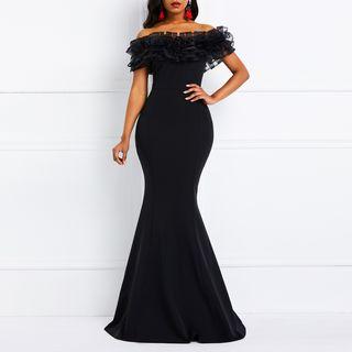 Cap-sleeve Mermaid Evening Dress