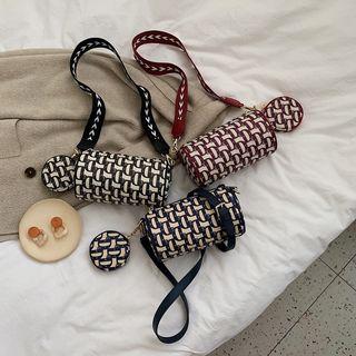 Lettering Crossbody Boston Bag