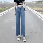 Side-silt Wide-leg Jeans