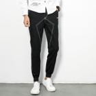 Contrast Stitching Slim-fit Jeans
